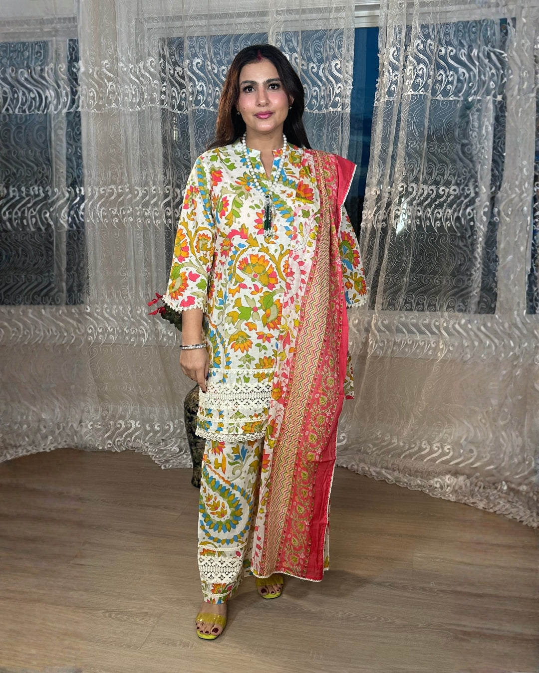 Colourful Cotton suit