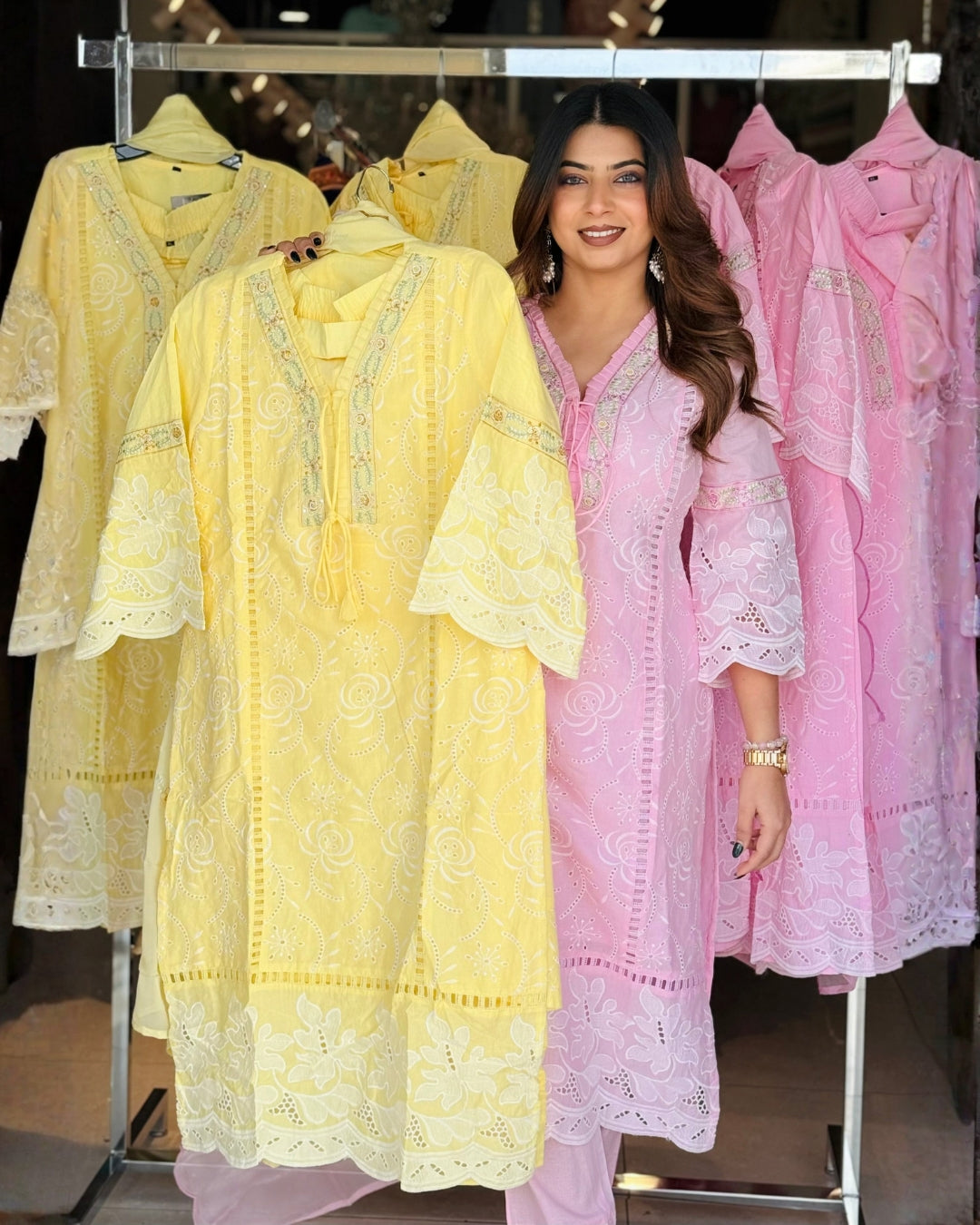 Noori Gulab - Baby Pink Embroidered Grace Set