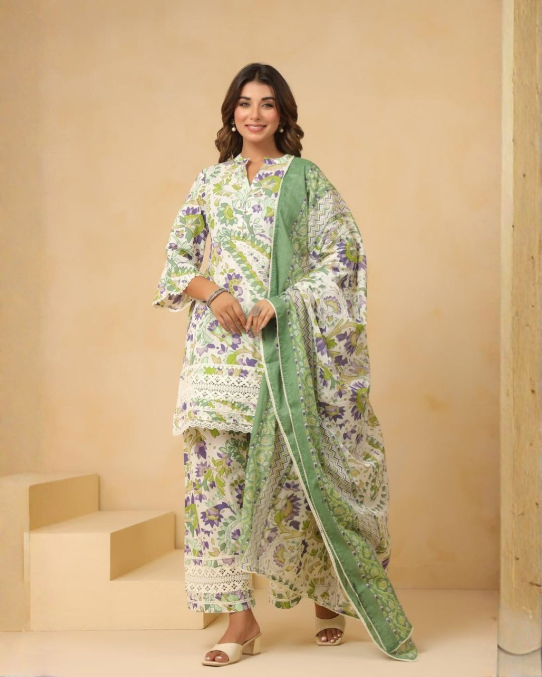 Colourful Cotton suit