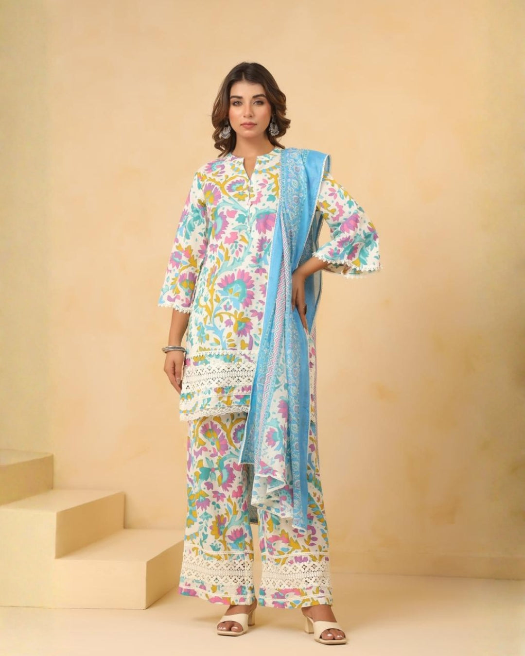 Colourful Cotton suit
