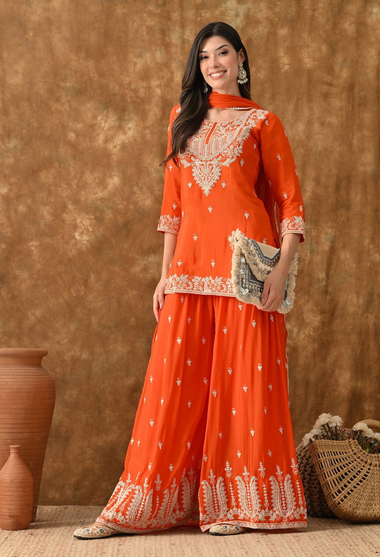 Amber Jaal Sharara Set