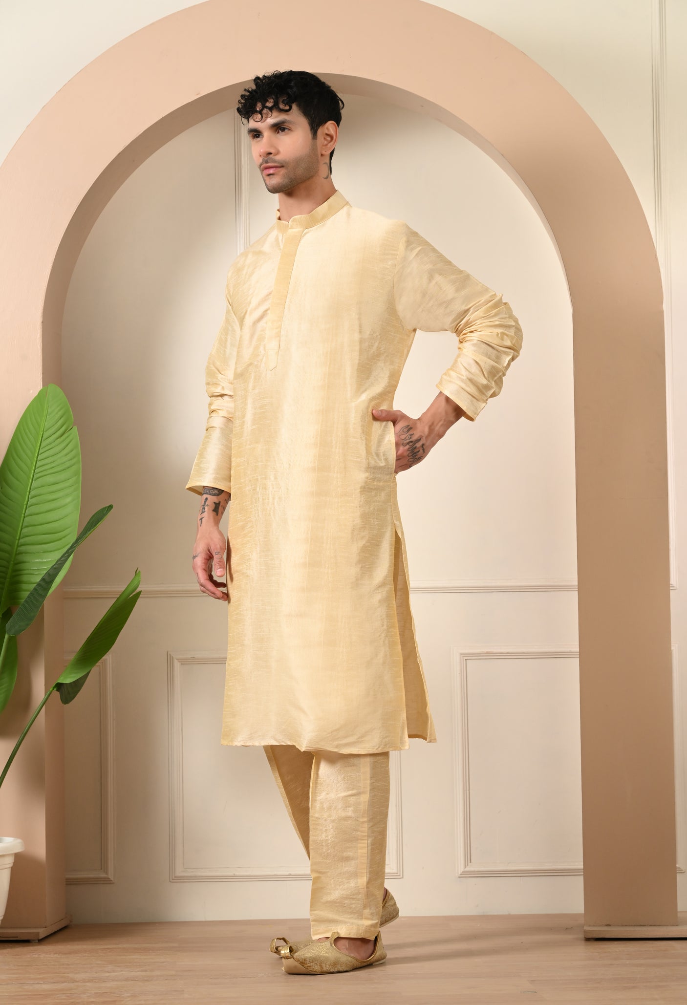 Brown Kurta Pajama Set