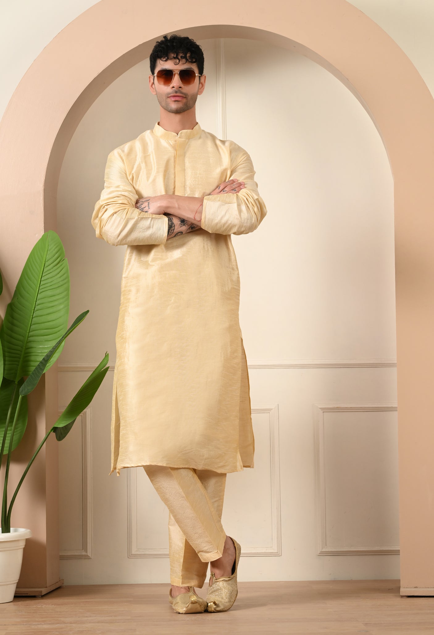 Brown Kurta Pajama Set