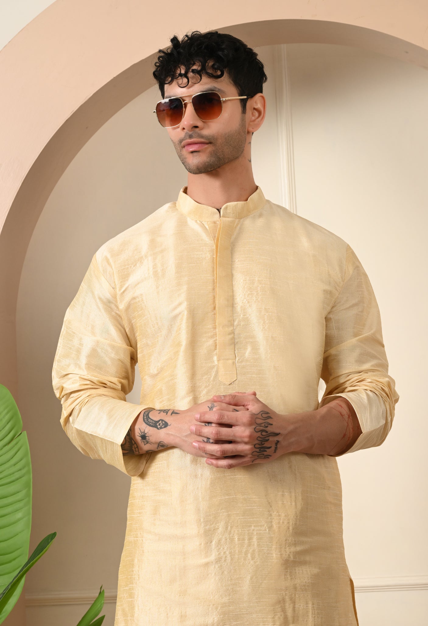 Brown Kurta Pajama Set