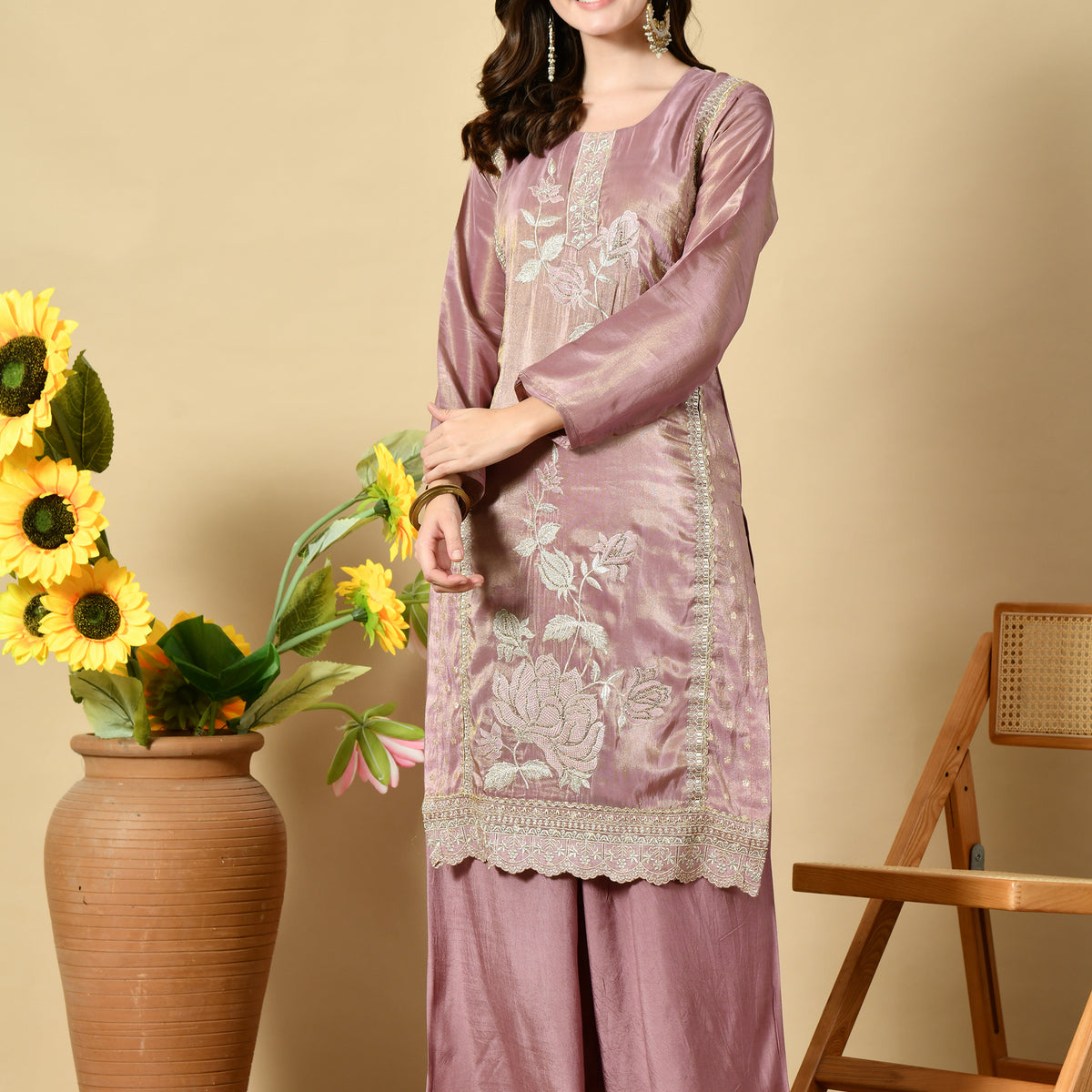 Nakhra Nawabi  Embroidered Luxe Suit Set  Simran Exclusive