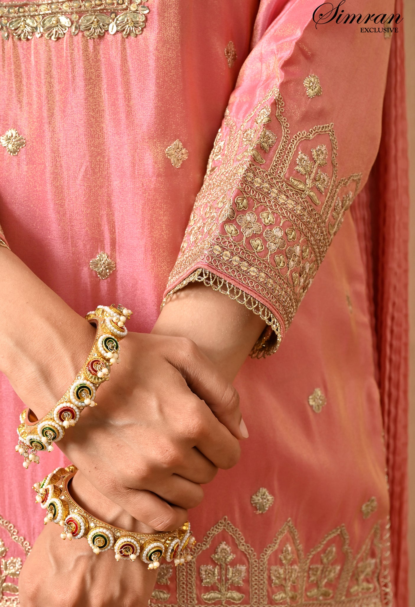 Blush Pink Gota Patti Sharara Set
