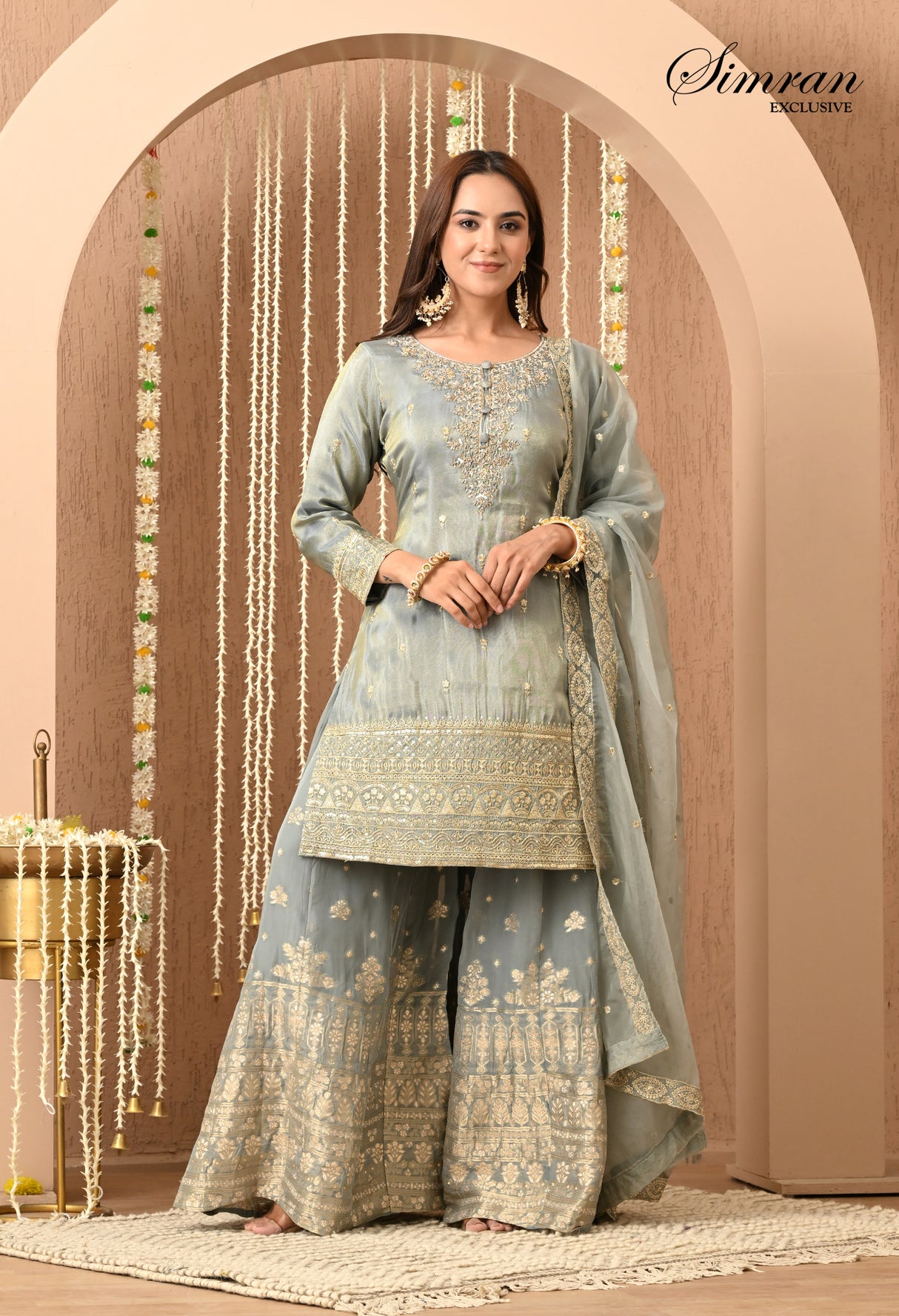 Heer Zari Heavy Work Sharara Suit