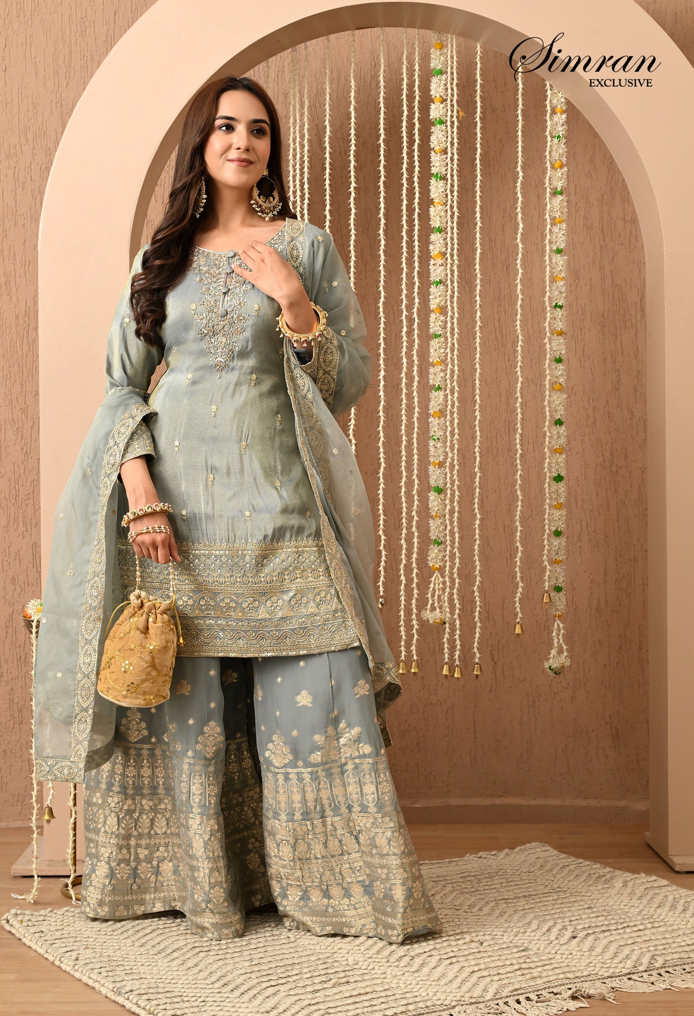 Heer Zari Heavy Work Sharara  Suit