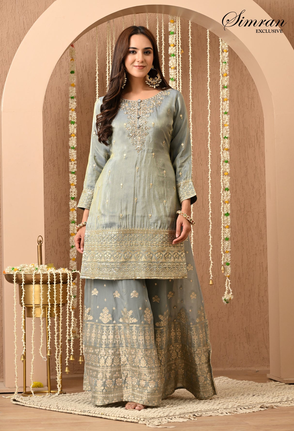 Heer Zari Heavy Work Sharara Suit