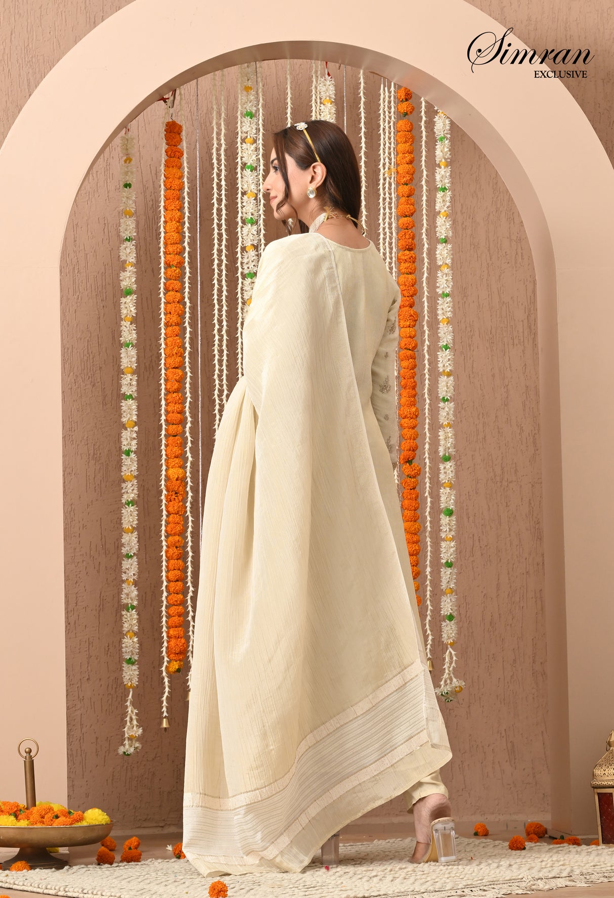 Golden Charm Heavy Embroidery suit