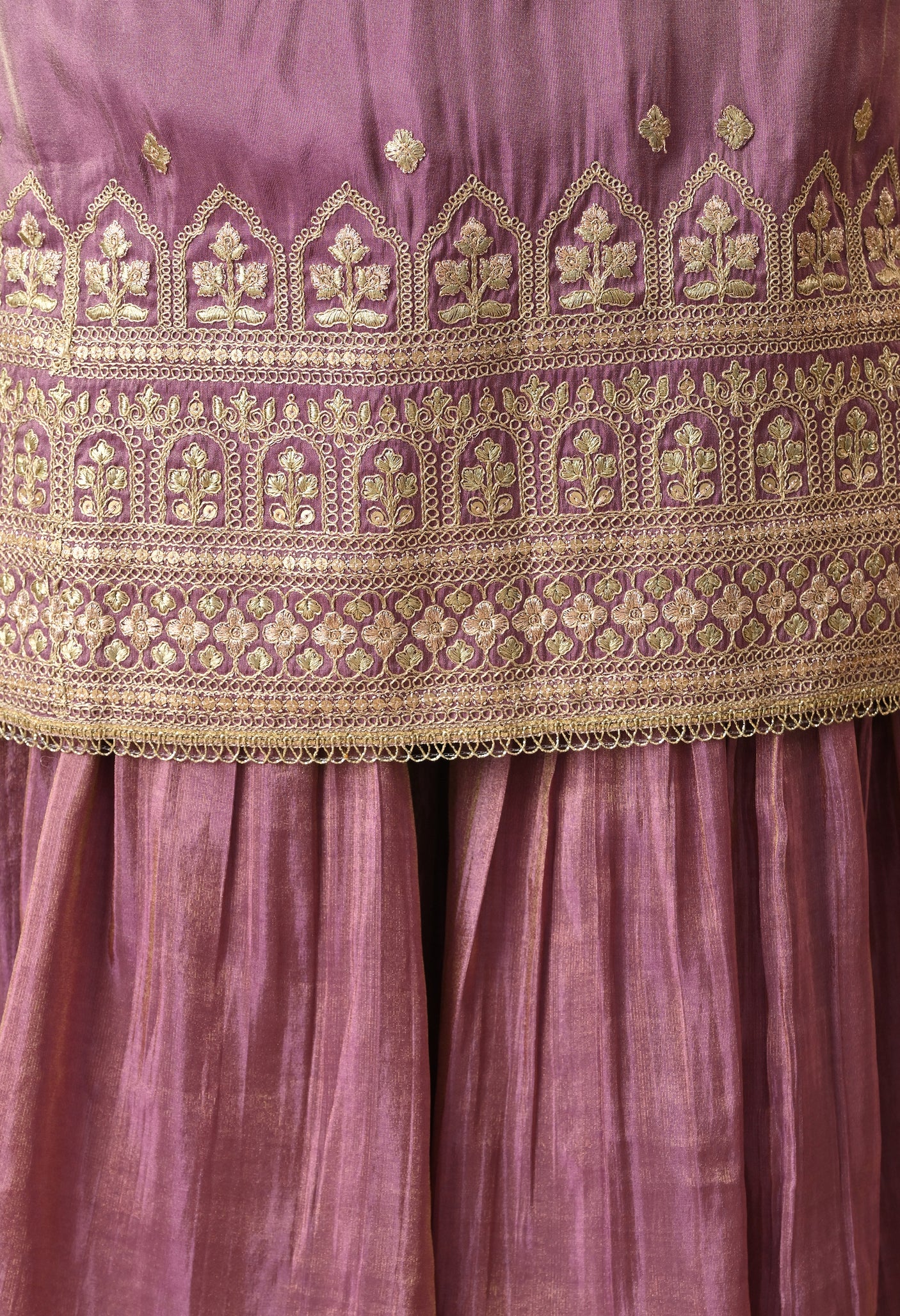 Lavender Zari Sharara Set