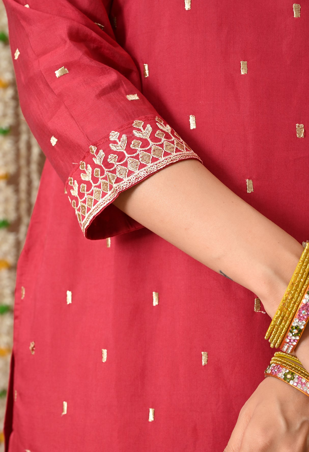 Golden Thread Embroidered suit set