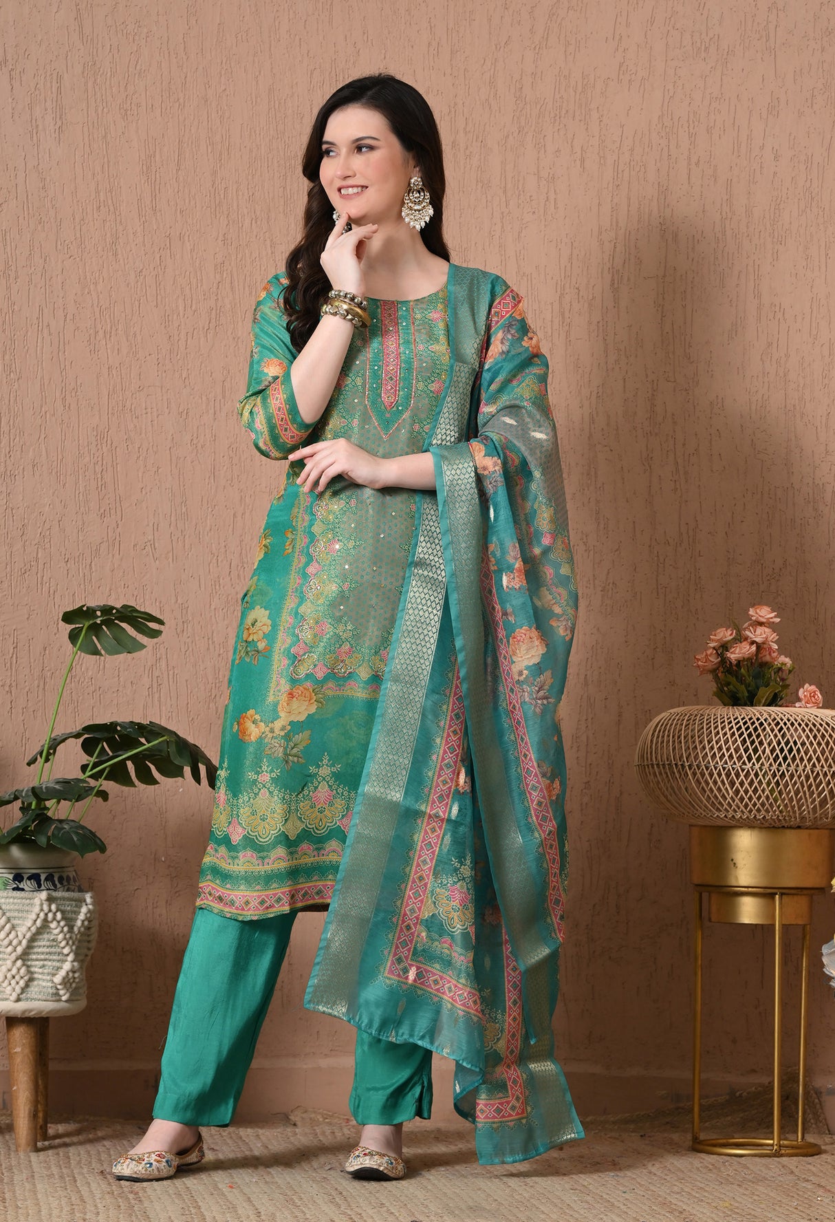 Floral Mirage Printed Suit Set