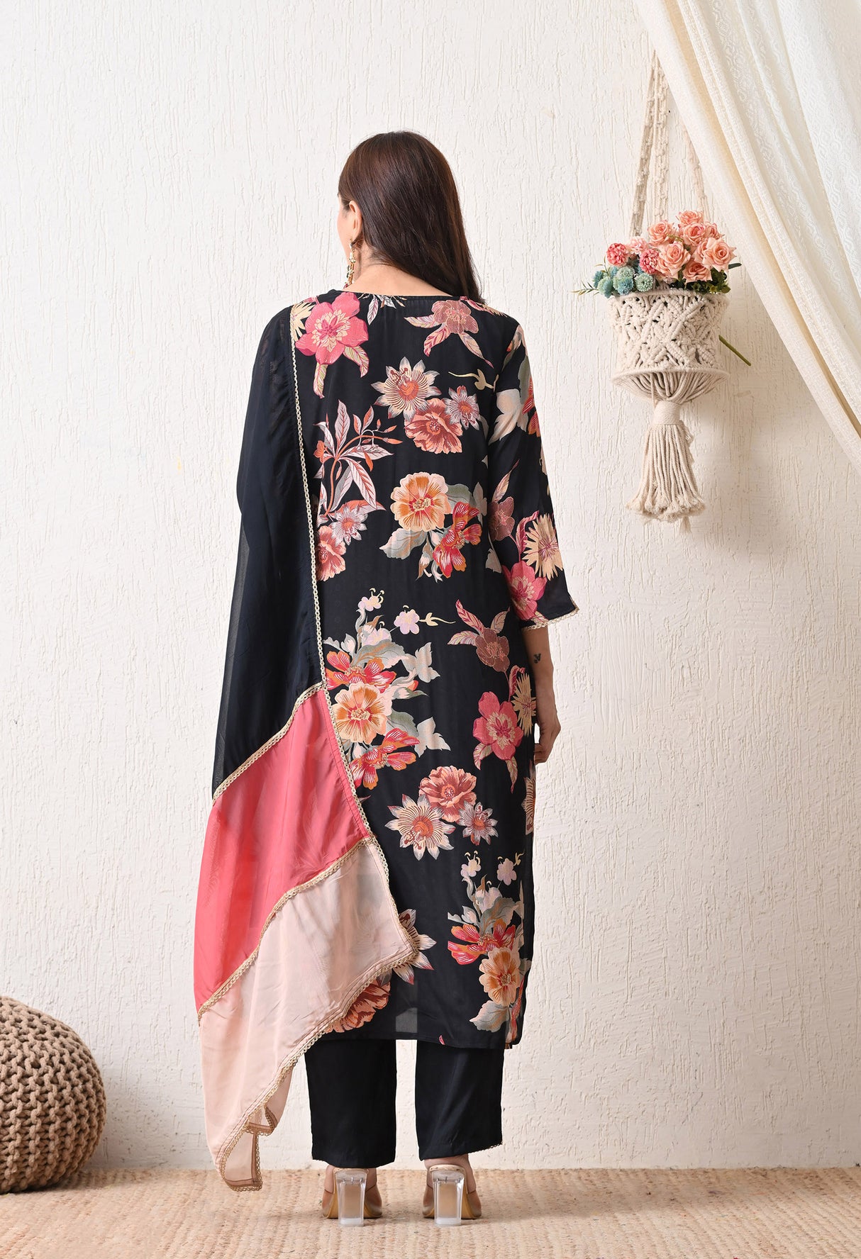 Floral Noir suit Set