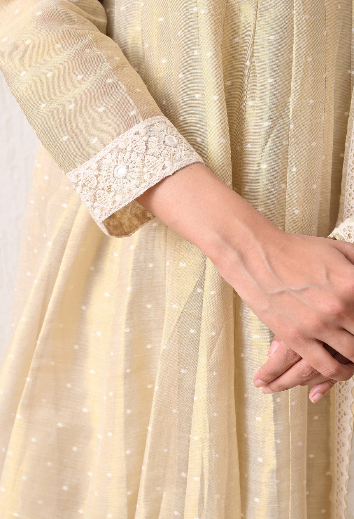 Zeenat Gold A-Line Suit