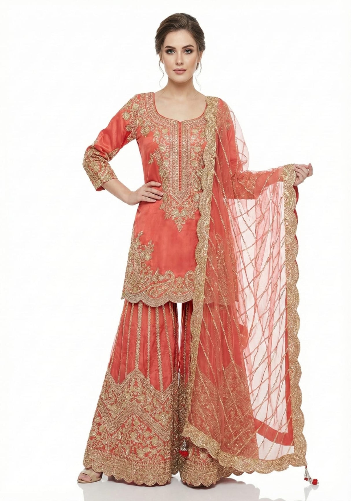 Aafreen Blue Punjabi Sharara Set