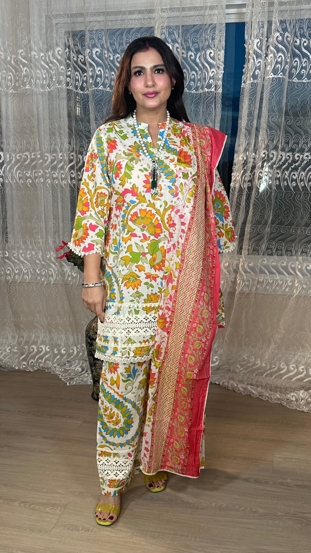 Colourful Cotton suit