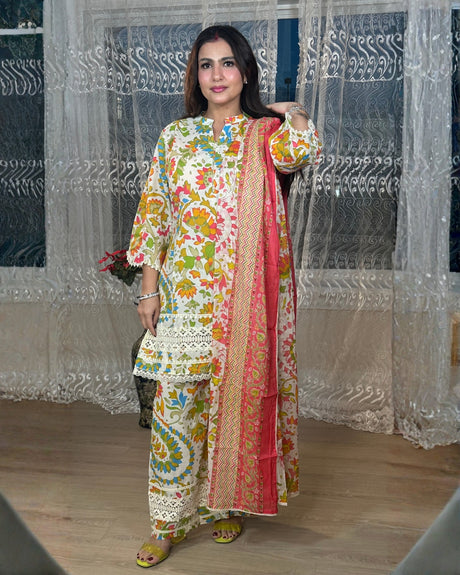 Colourful Cotton suit