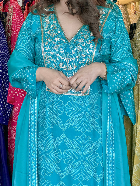 Chunri silk suit