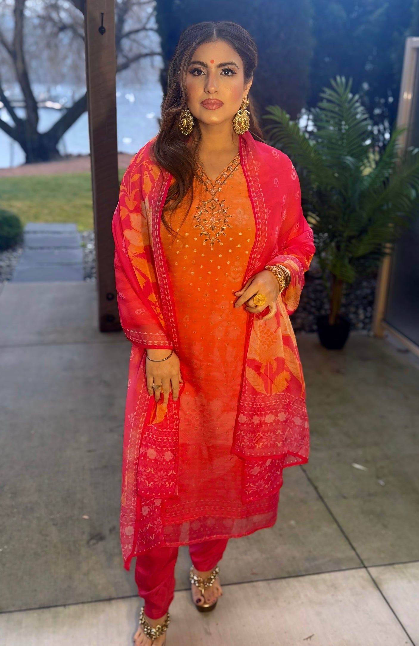 Ombre indian suit