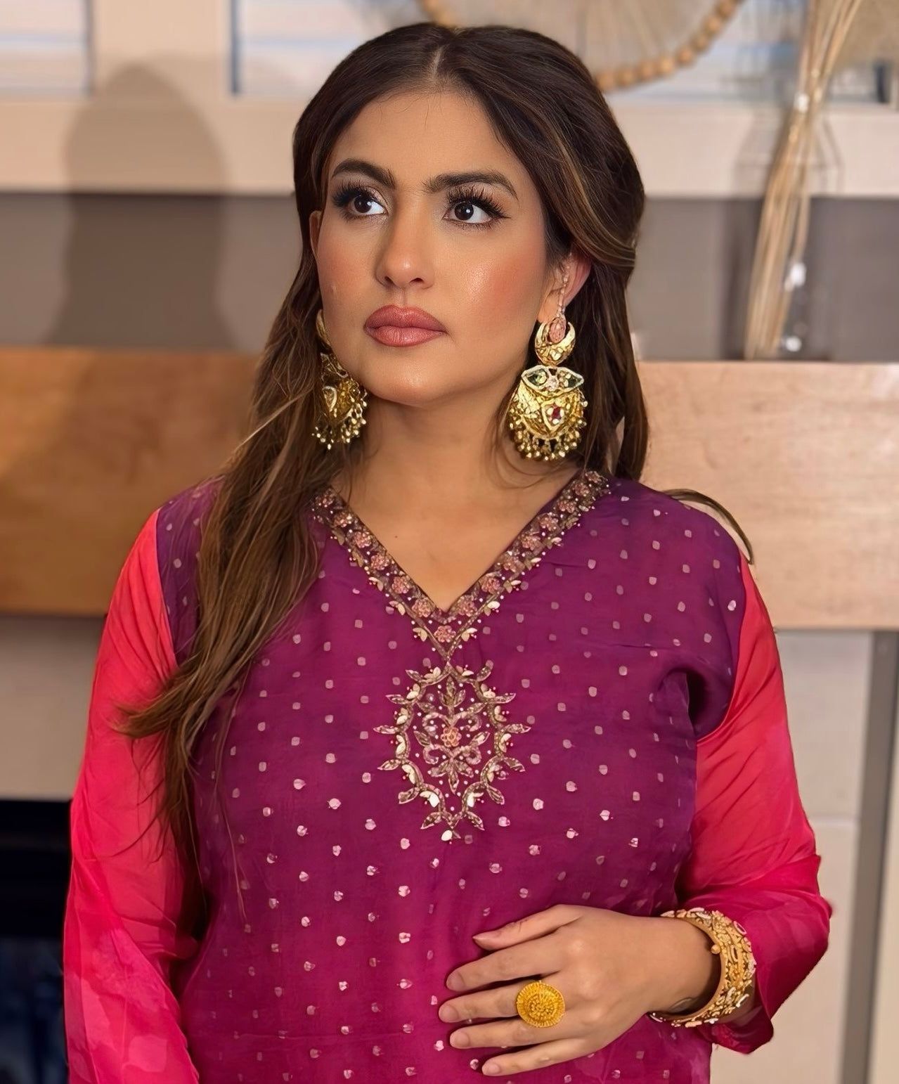 Ombre indian suit