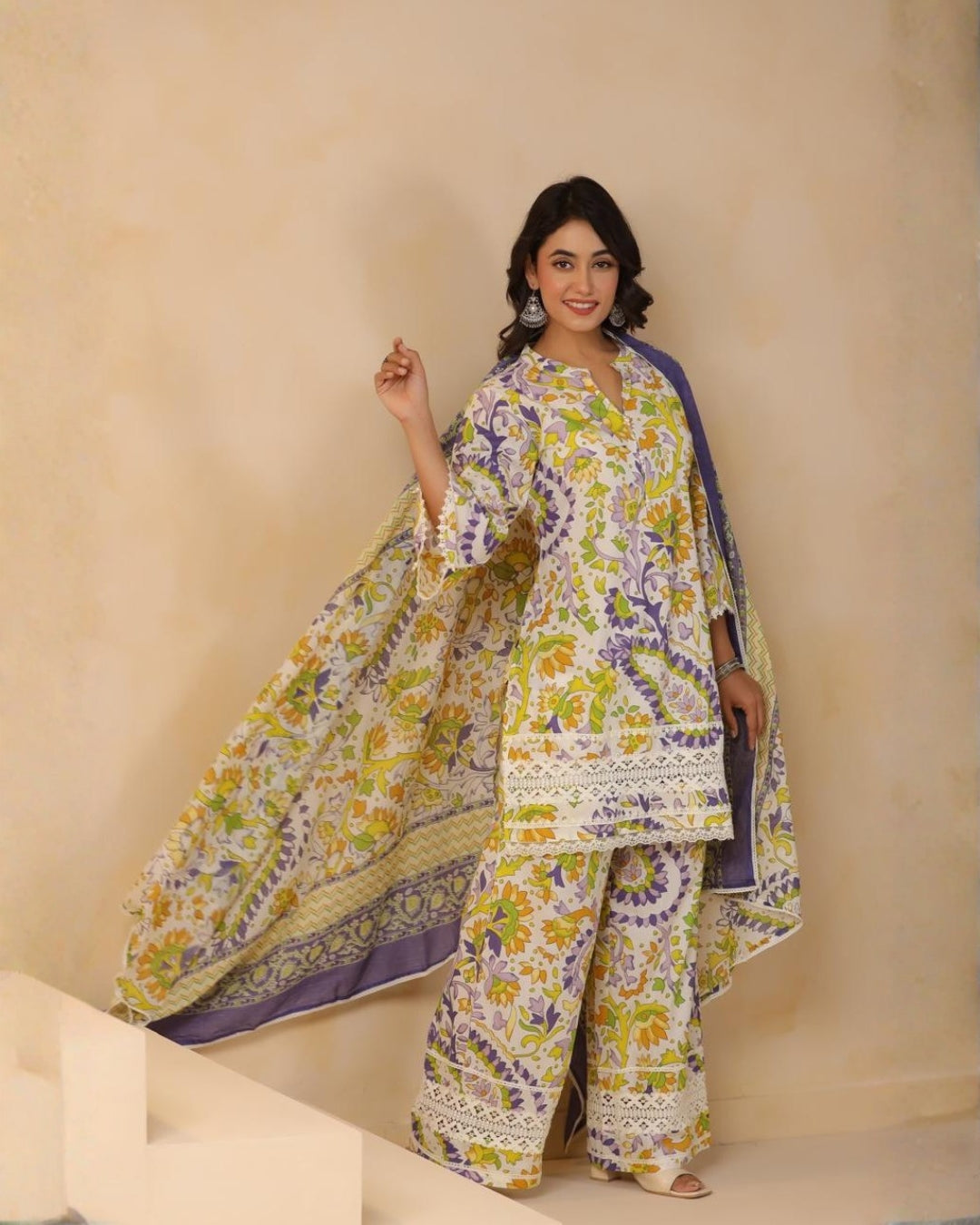 Colourful Cotton suit