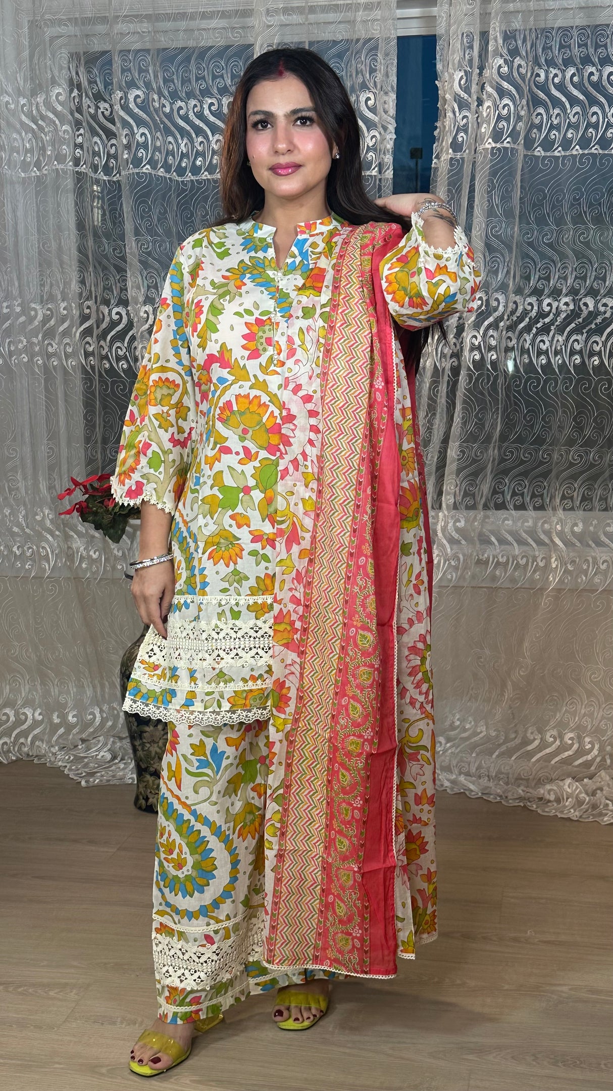 Colourful Cotton suit