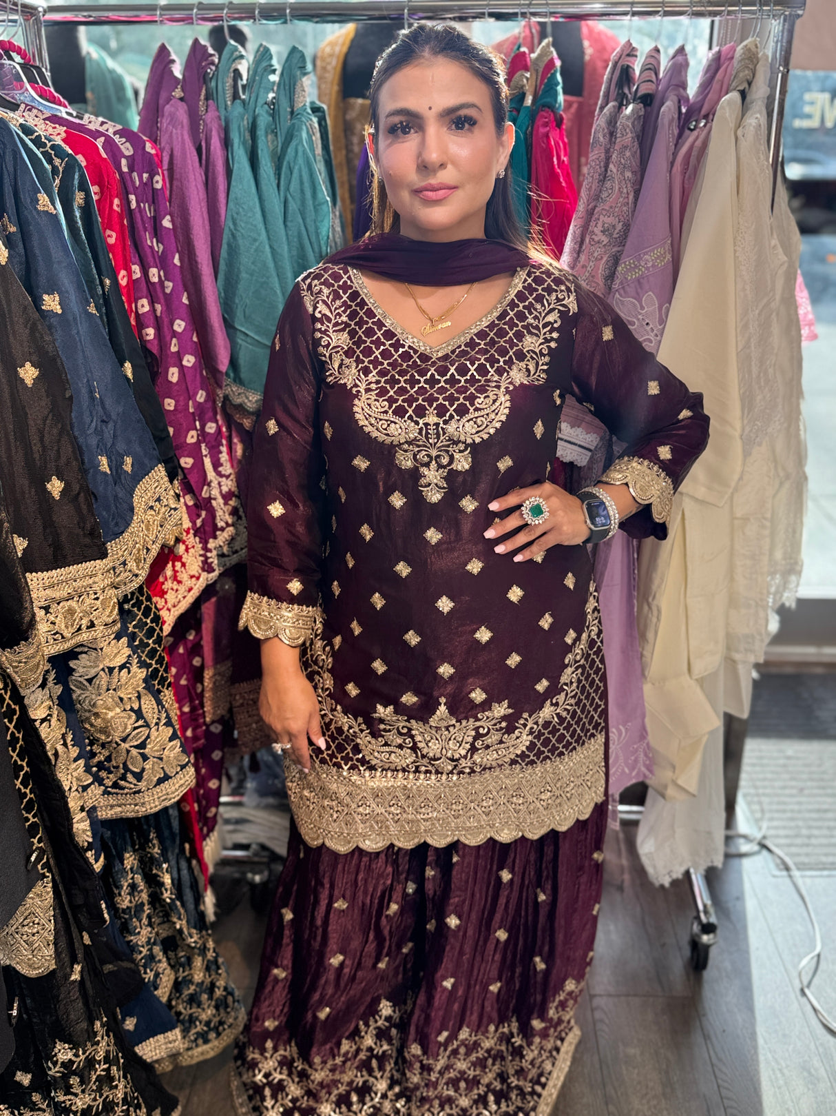 Taj mahal sharara suit