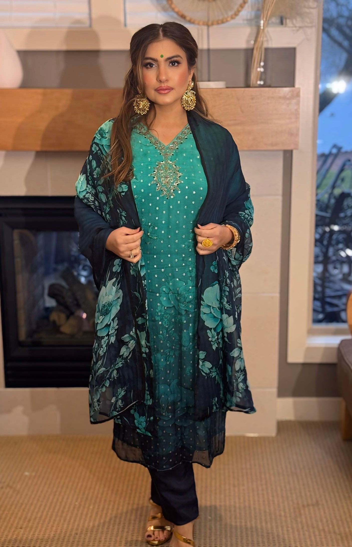 Ombre indian suit