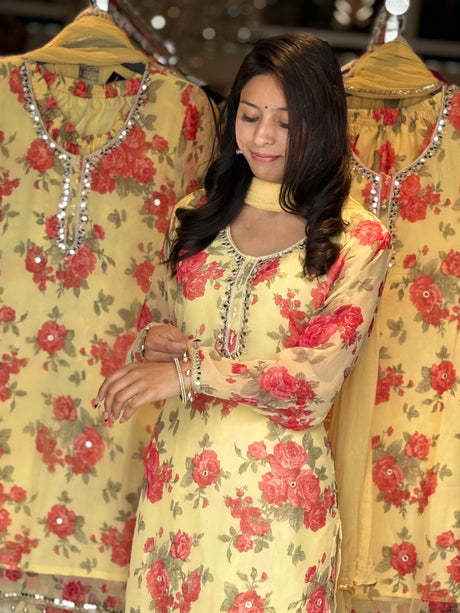 Sunflower patiala salwar suit