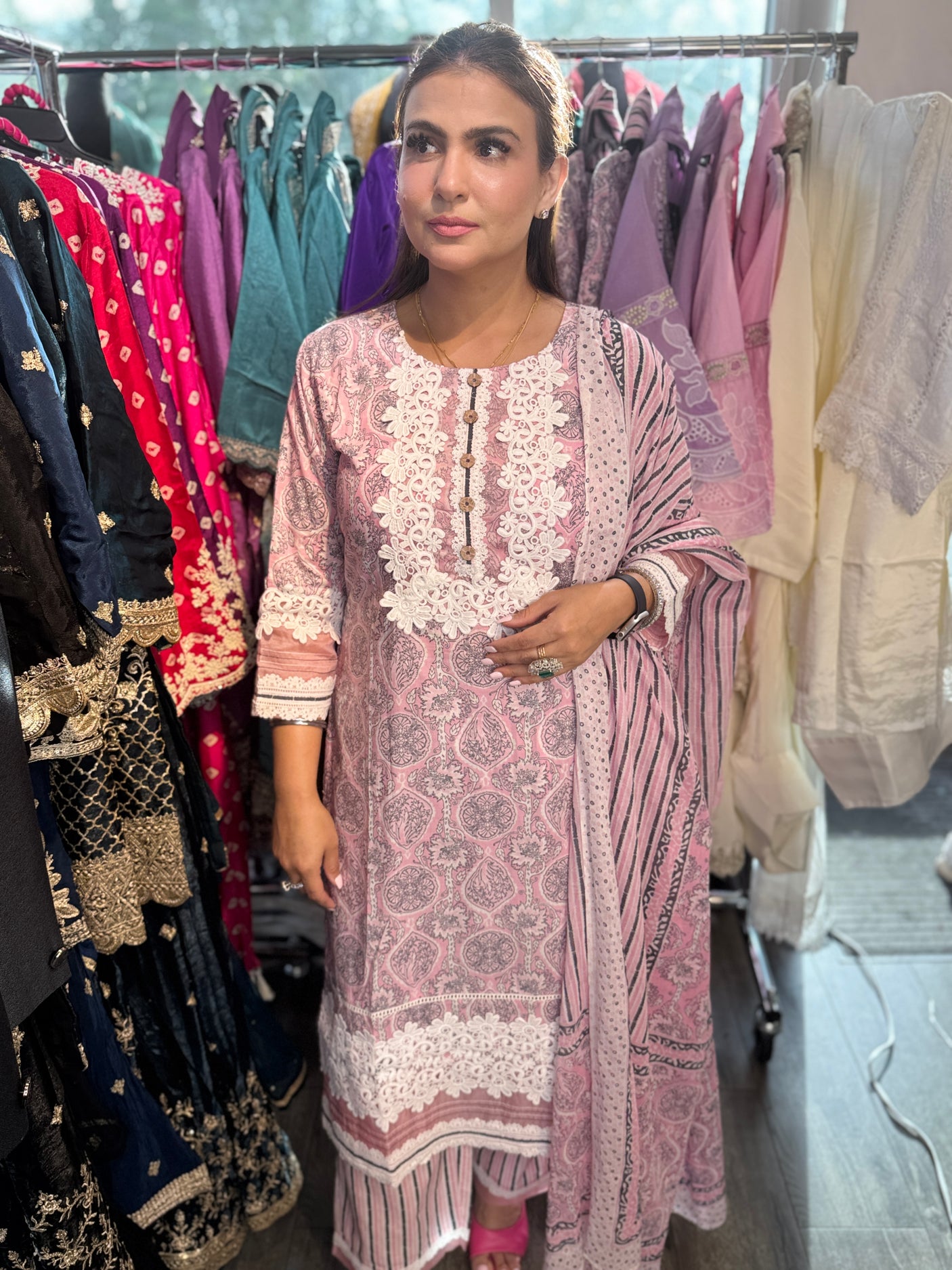 Pink lace