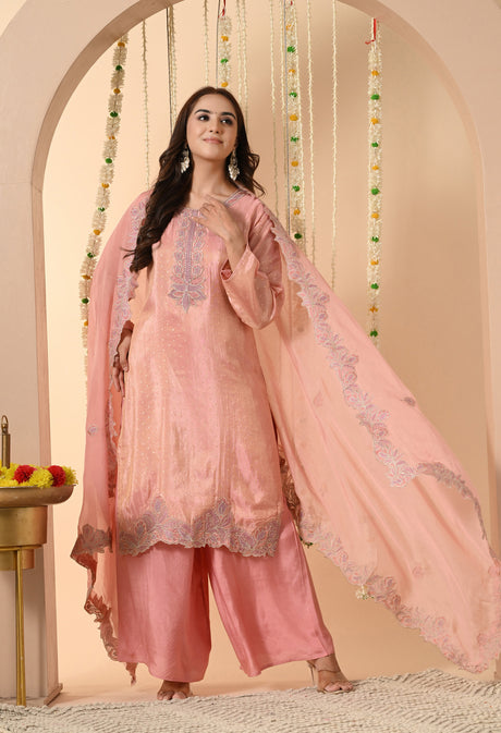 Banno Ki Shaan – Embroidered Silk Suit Set