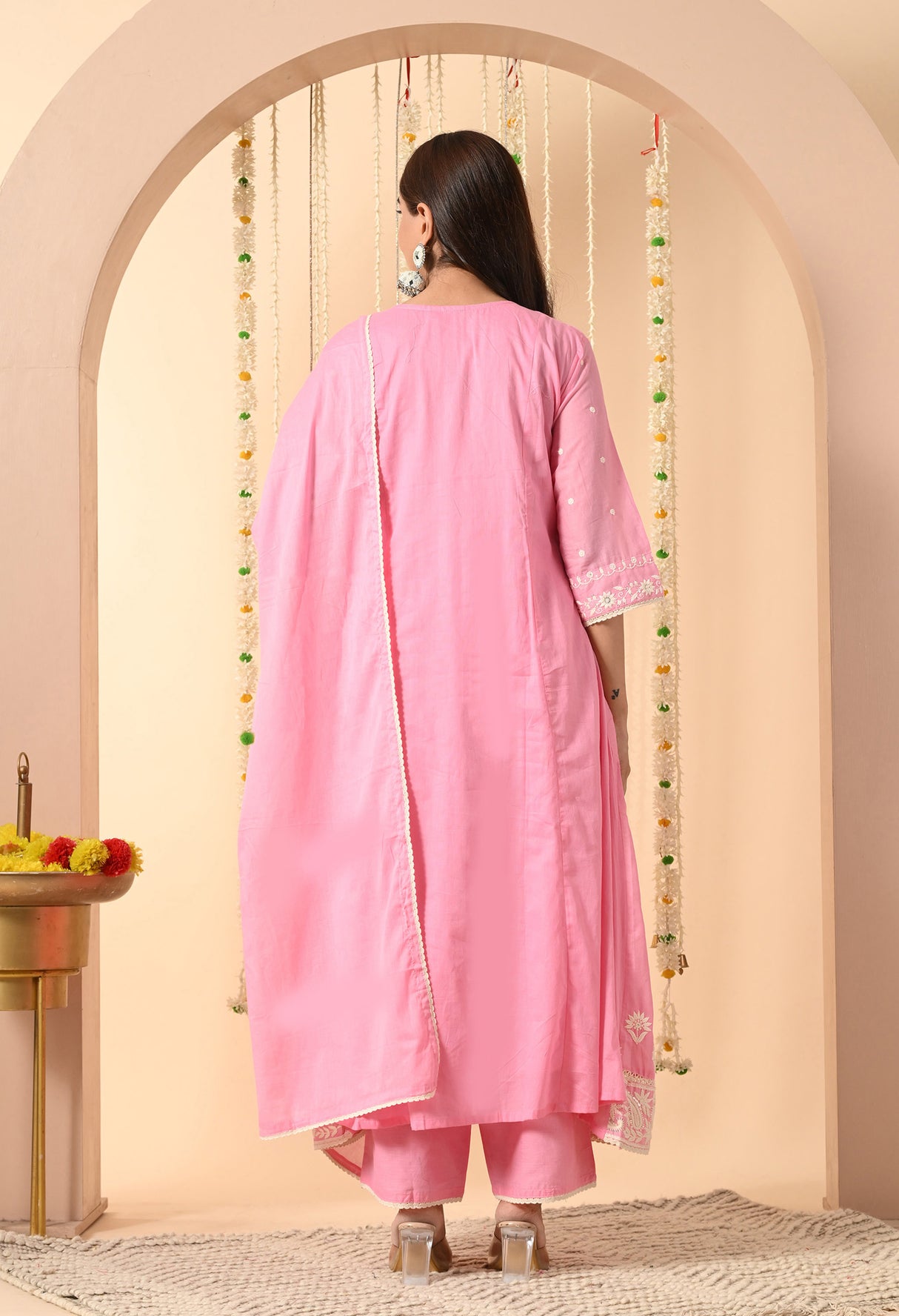 Gulaabi Noor – Baby Pink Embroidered Suit