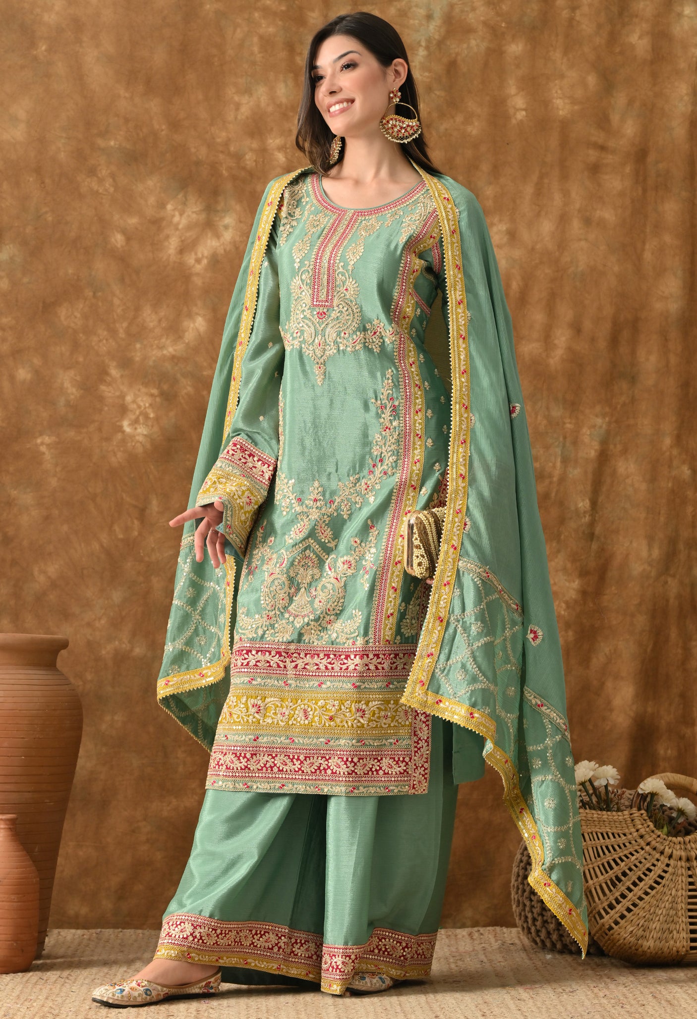 Sona Sitara Embroidered suit set