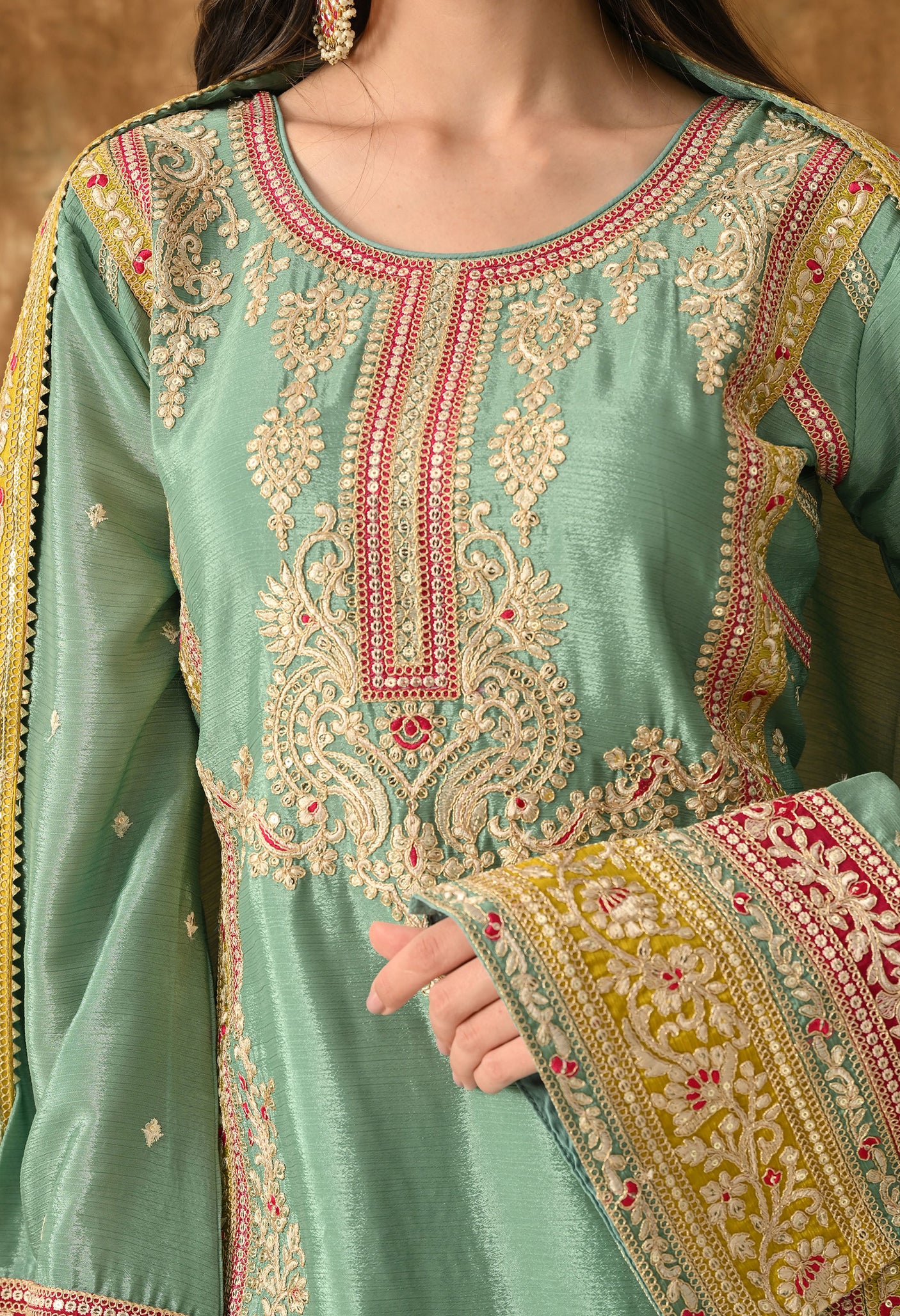 Sona Sitara Embroidered suit set