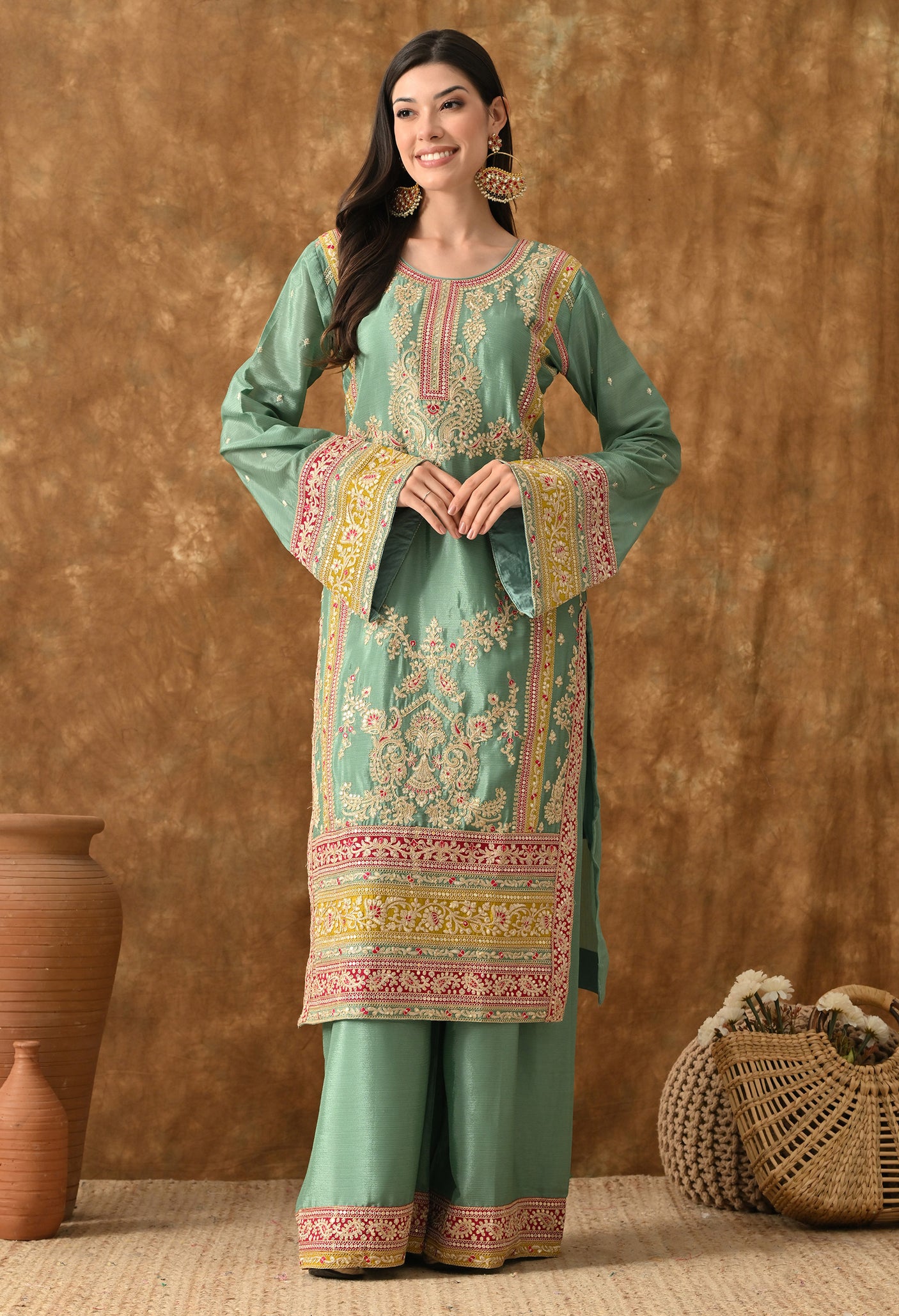 Sona Sitara Embroidered suit set