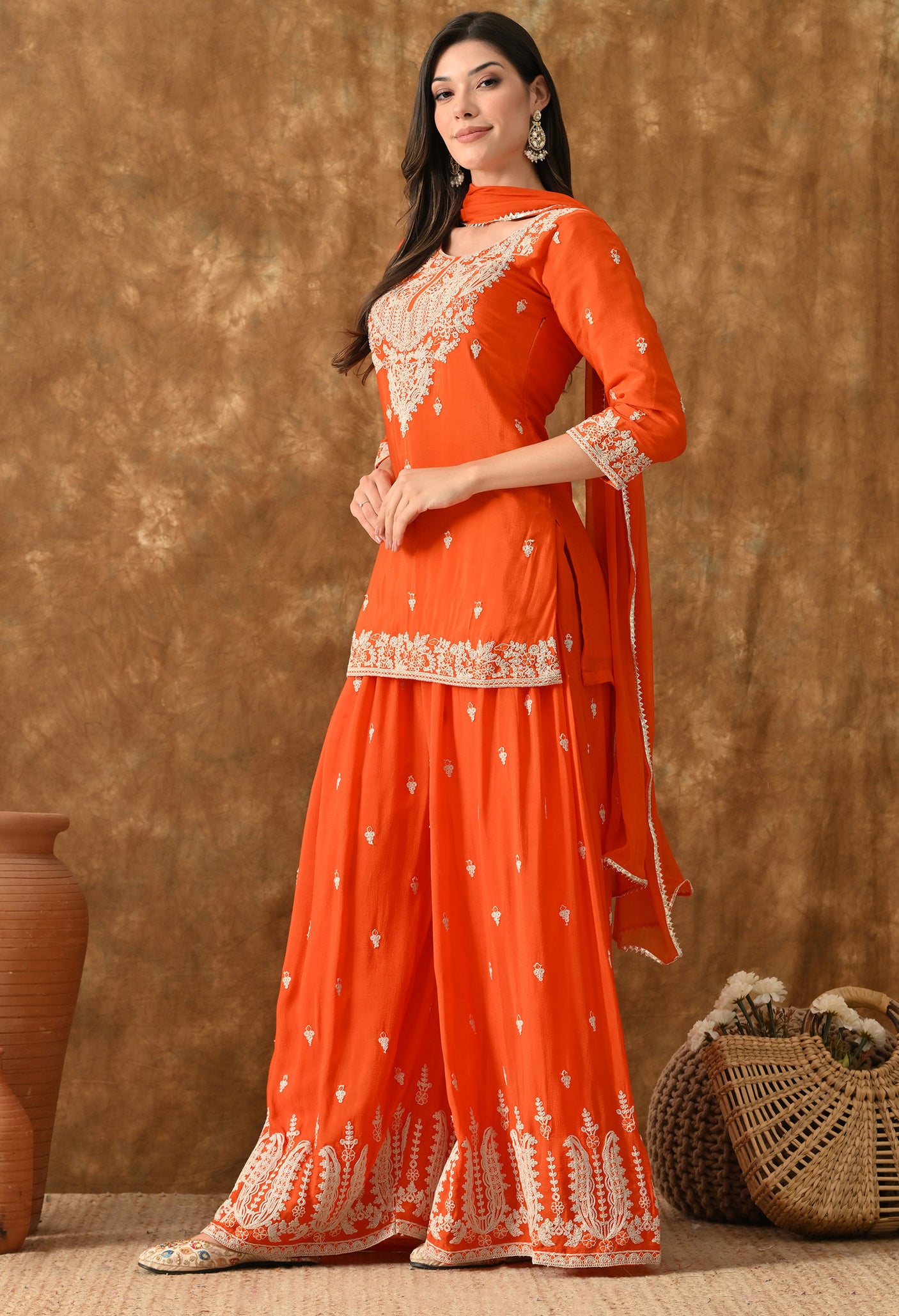 Amber Jaal Sharara Set
