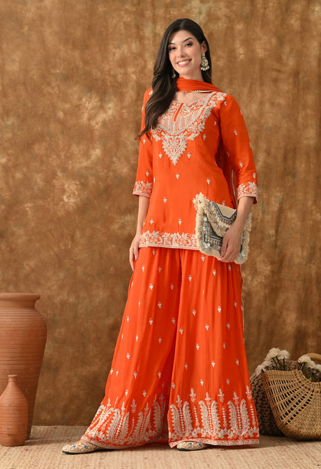 Amber Jaal Sharara Set