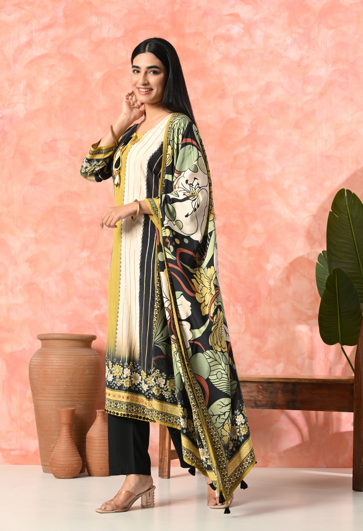 Saffron Grace – Digital Printed Lawn Suit