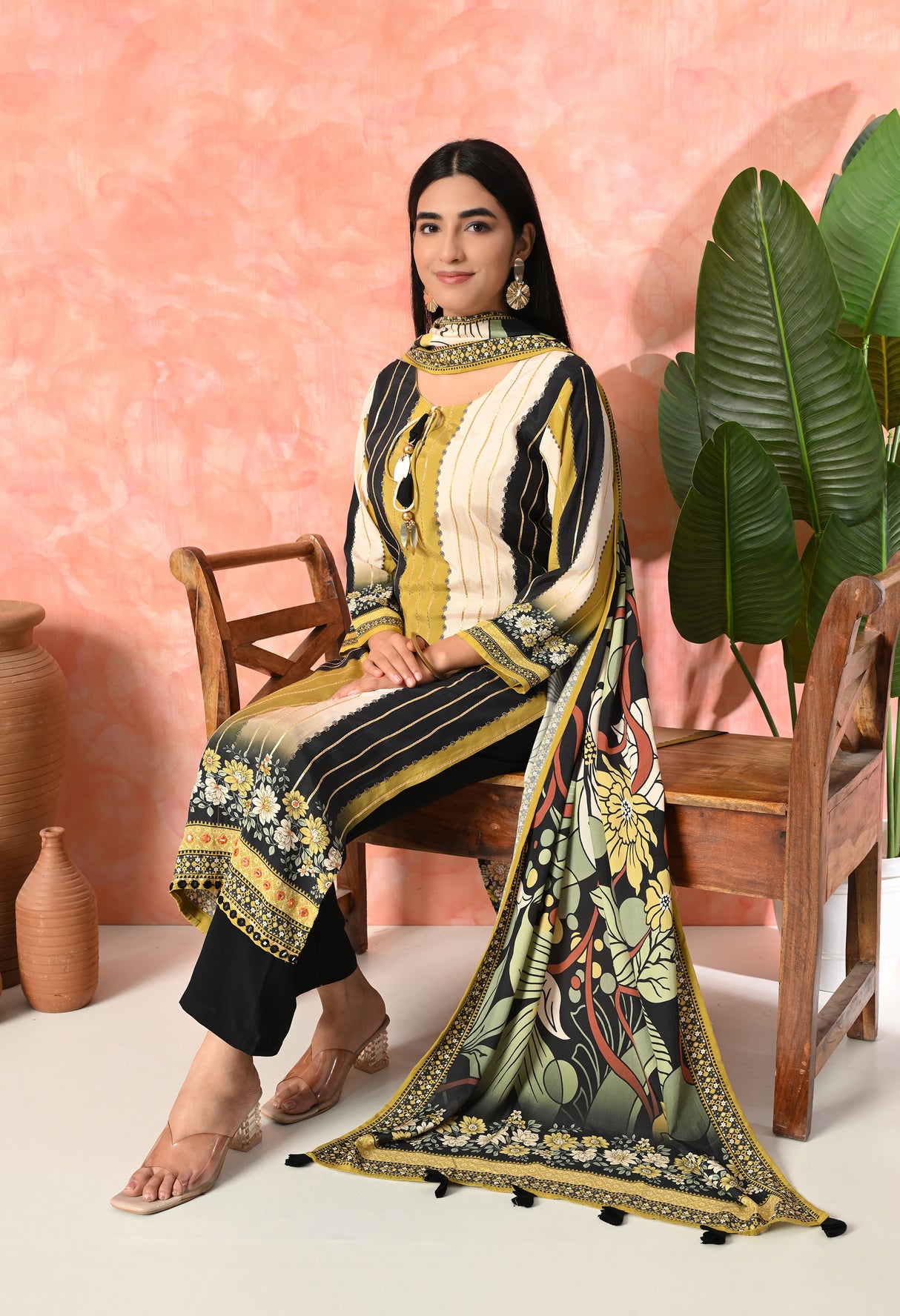 Saffron Grace – Digital Printed Lawn Suit