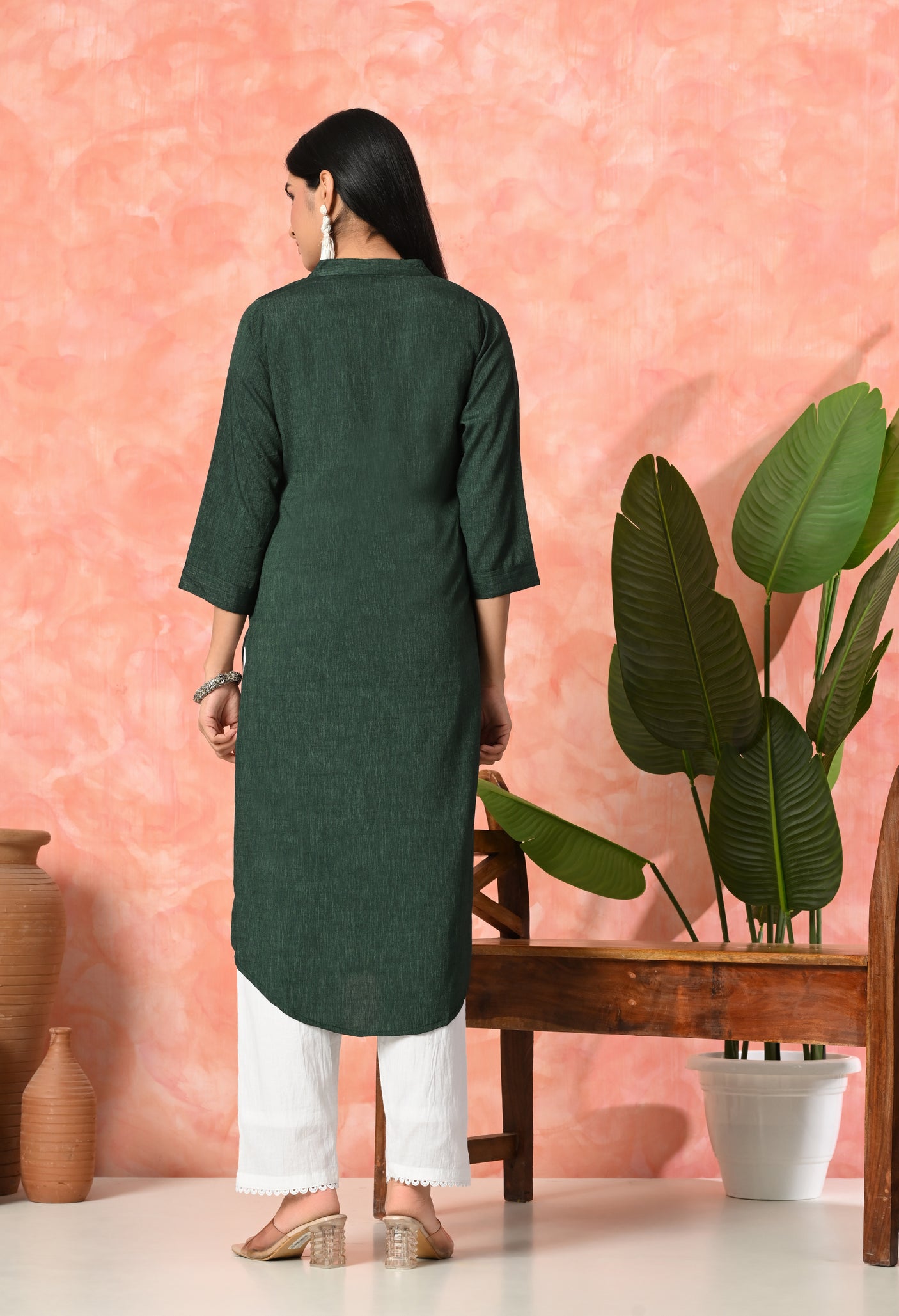 Ocean Breeze Blue-Green Cotton Kurti