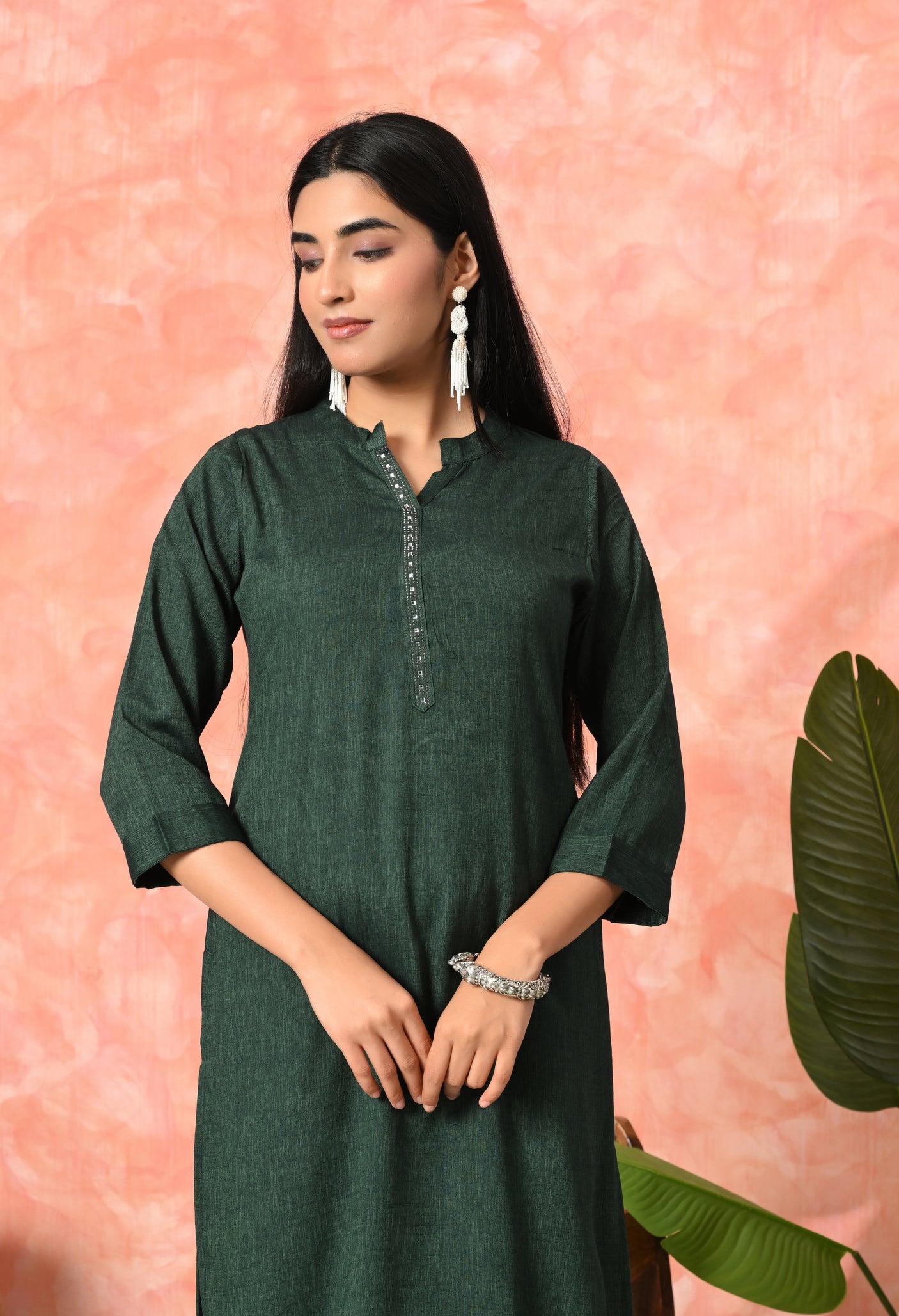 Ocean Breeze Blue-Green Cotton Kurti