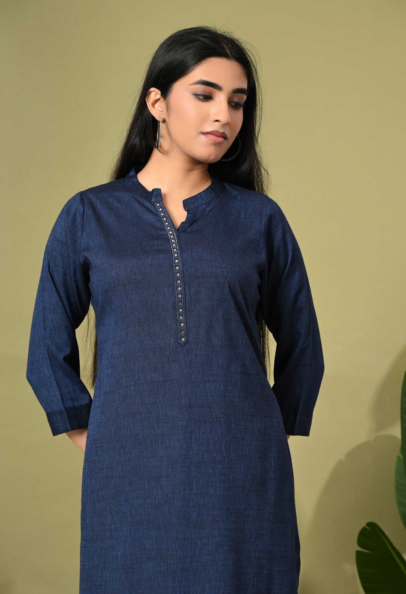 Ocean Breeze Blue-Green Cotton Kurti