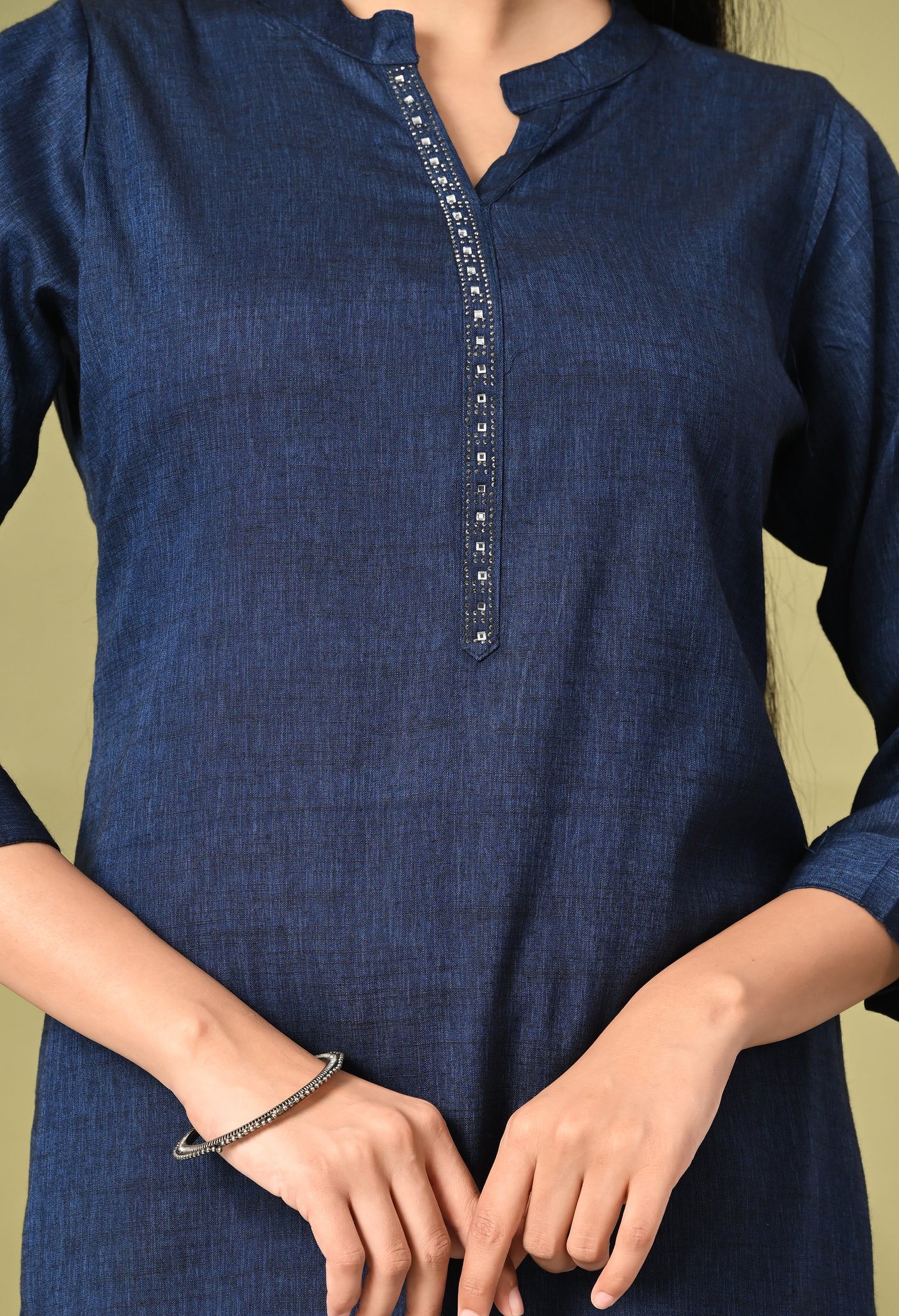 Ocean Breeze Blue-Green Cotton Kurti