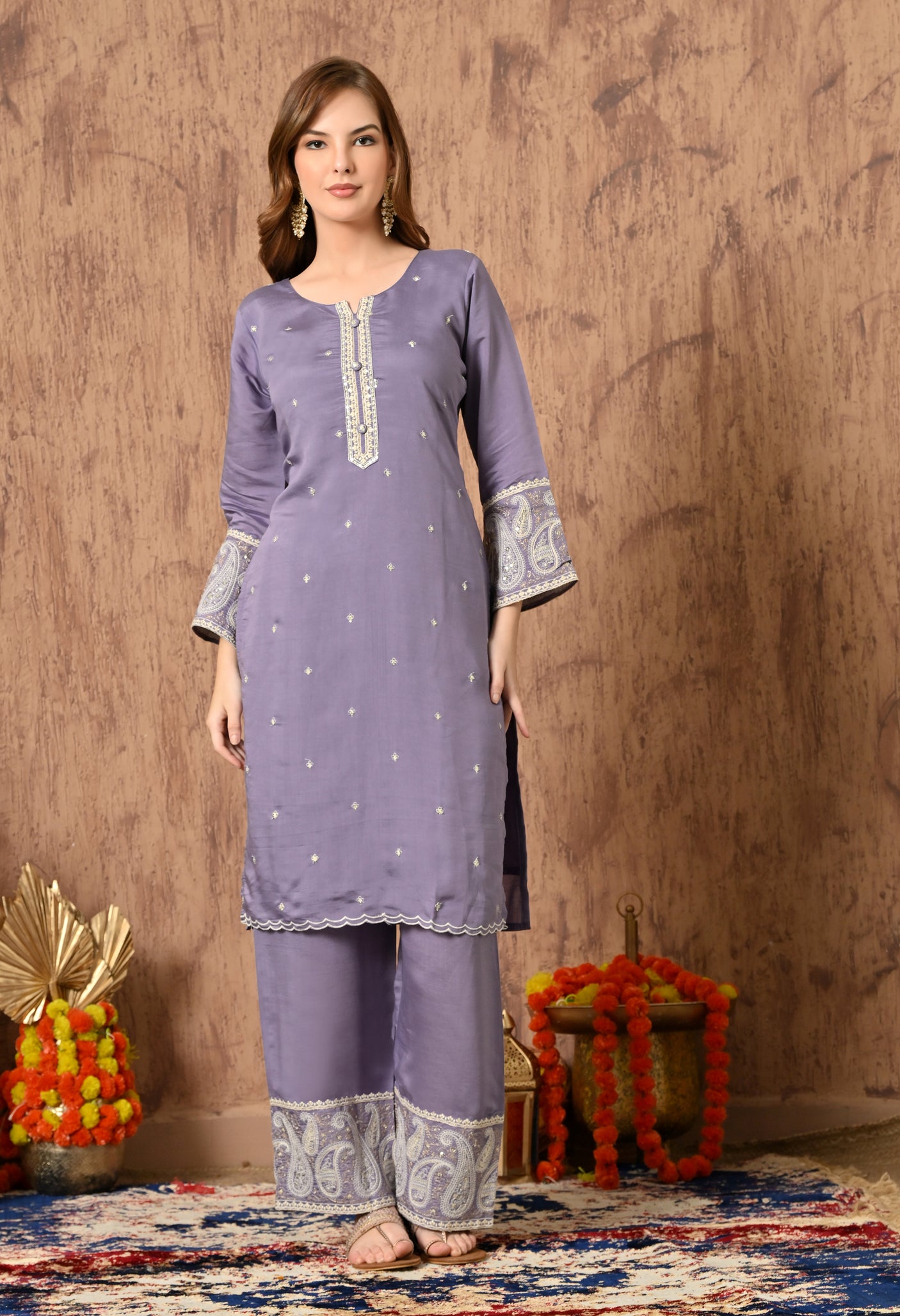 Pink cotton suit