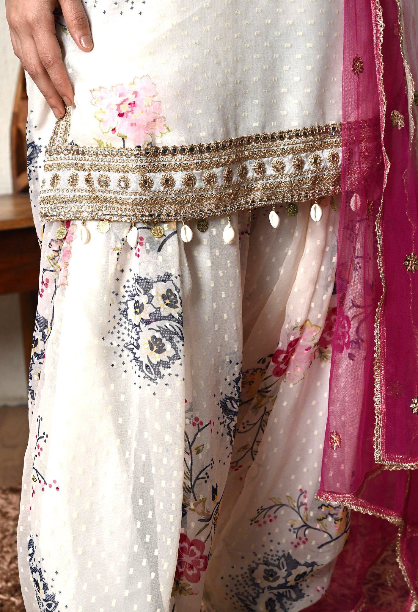 White Flare Salwar Patiala Suit