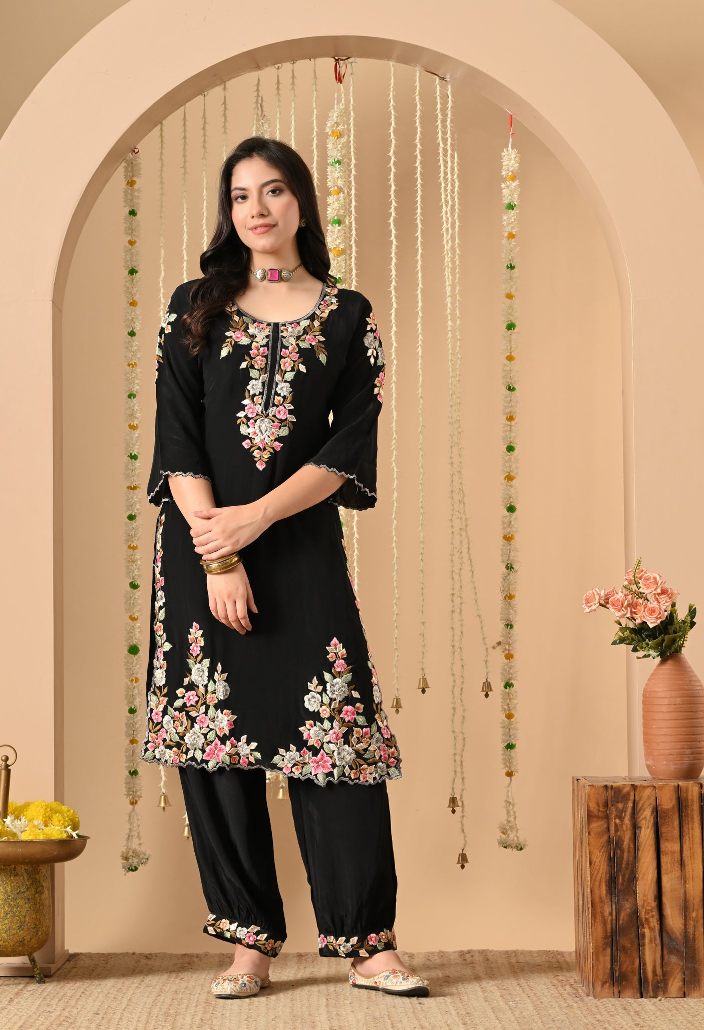 Black Rose Blossom Suit