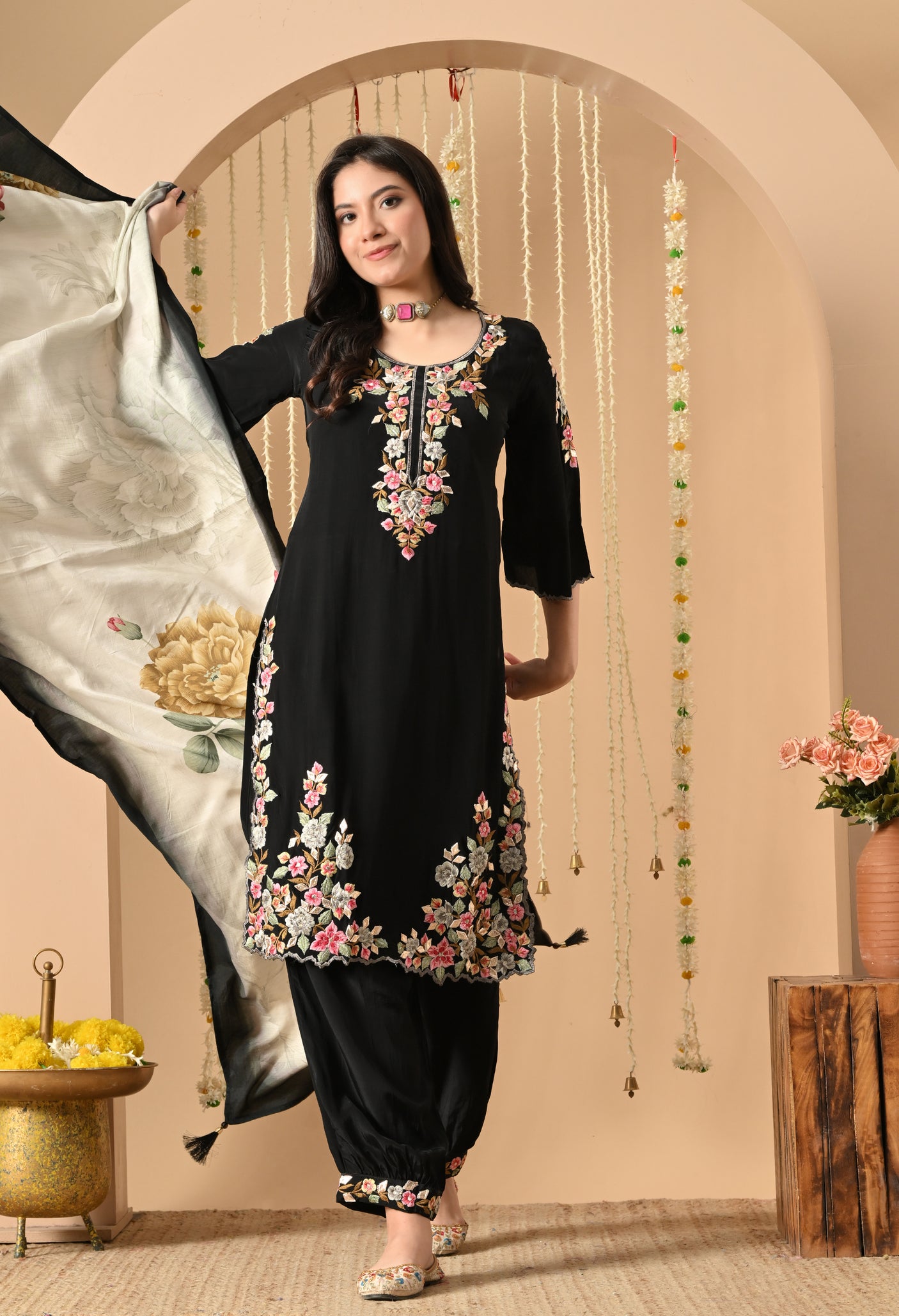 Black Rose Blossom Suit