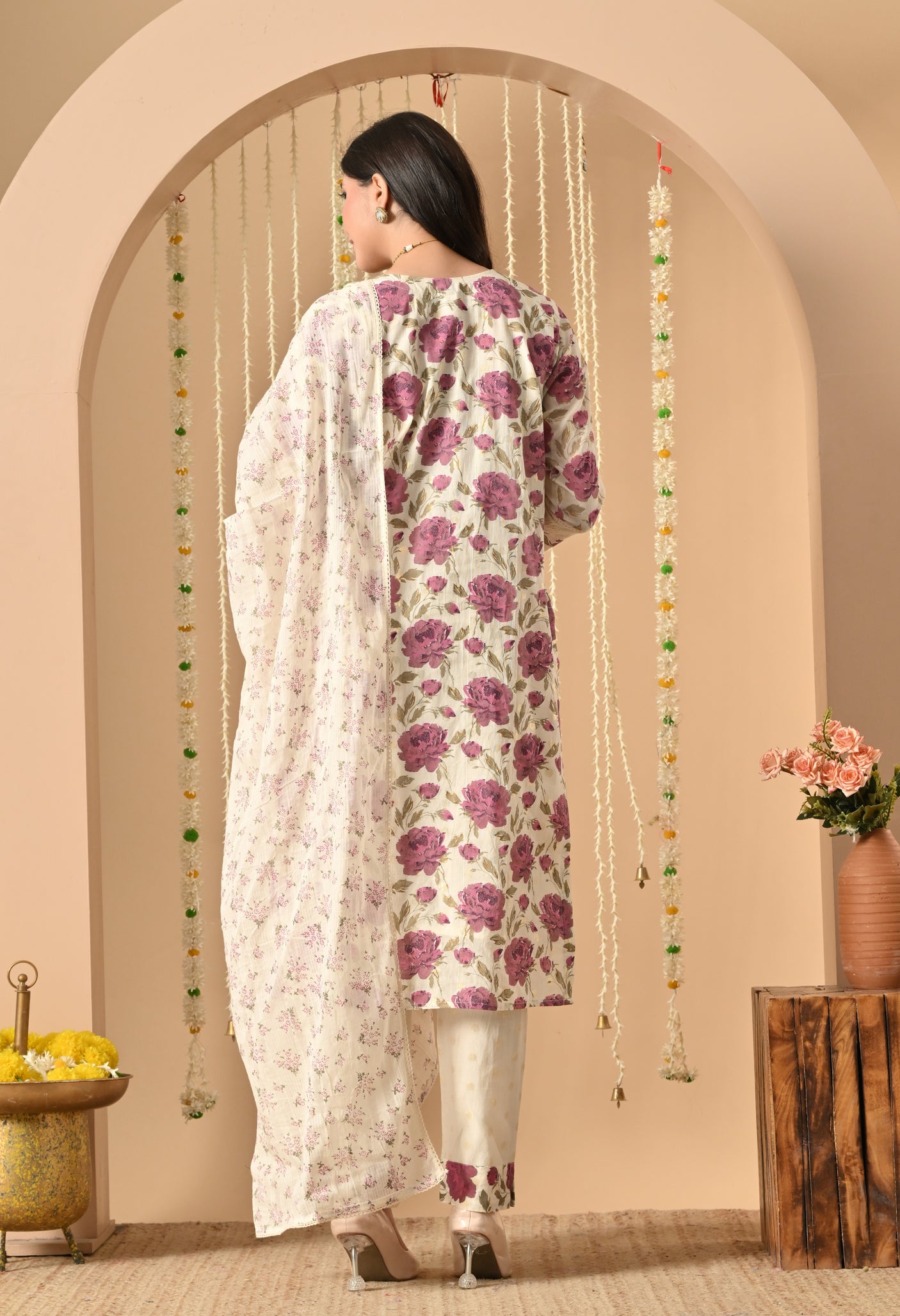 Cotton Pearl pant suit