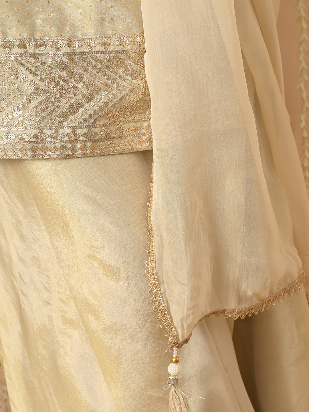 Golden Noor sharara set